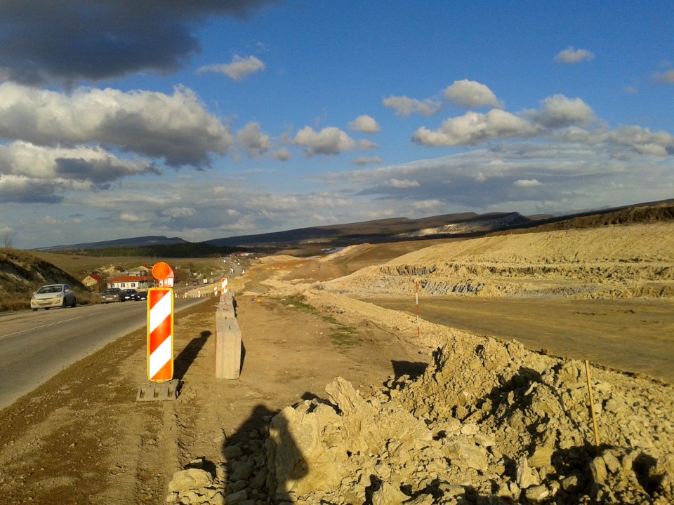 Construction section Bakhchisaray - Sevastyanovka, 2018. 07