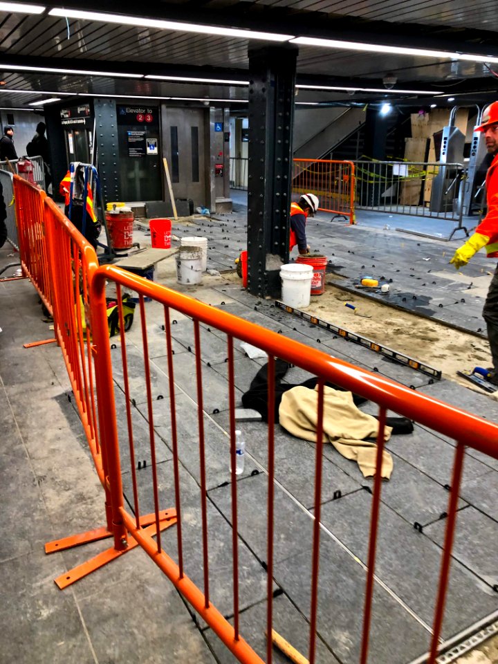 Construction at Penn Station Subway Station