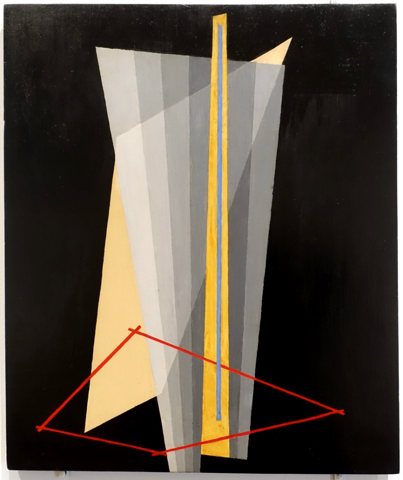 Construction by Laszlo Moholy-Nagy, 1922, oil on panel - Busch-Reisinger Museum - Harvard University - DSC01647