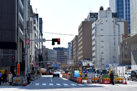 Construction maybe related to Toranomon Hills station