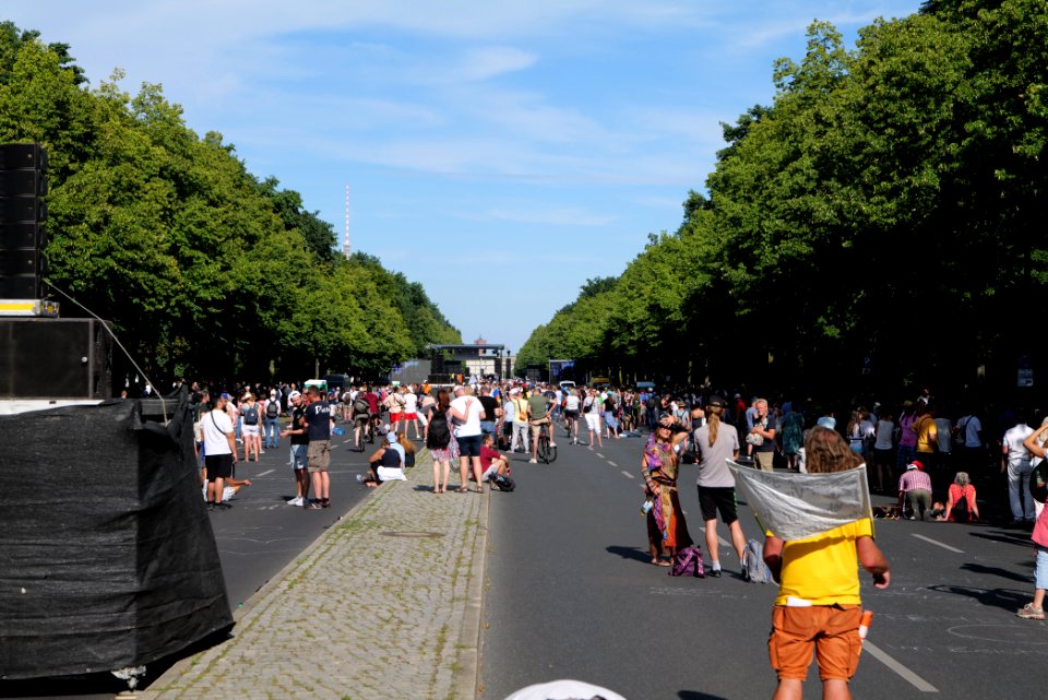 Conspiracy theorist protest Berlin Straße des 17 Juni 2020-08-01 22