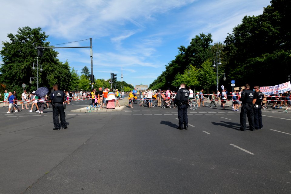 Conspiracy theorist protest Berlin Straße des 17 Juni 2020-08-01 17