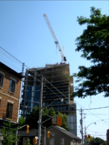 Construction at NW corner of King and Parliament, 2012 06 29 -b photo