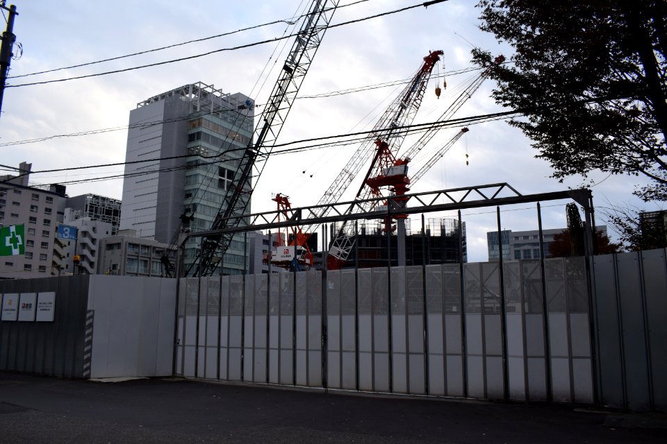 Construction in Omotesando near 団地