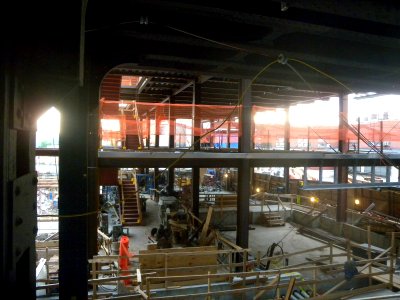 Construction on Gansevoort west of Hiline jeh