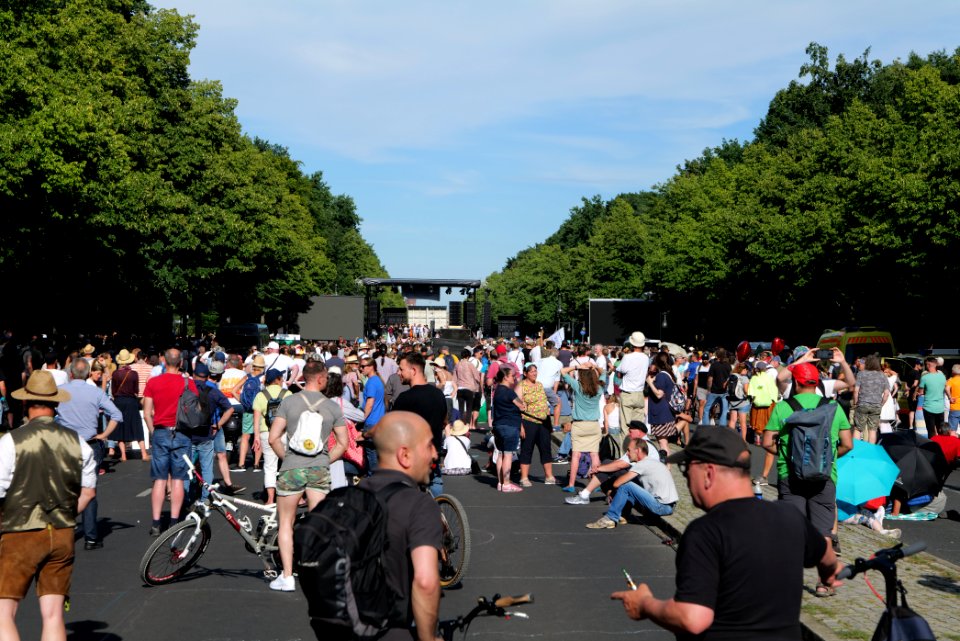 Conspiracy theorist protest Berlin Straße des 17 Juni 2020-08-01 26