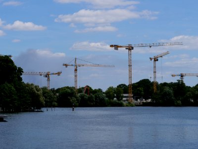 Construction site Daumstraße from other side of the Havel 2019-07-04 01