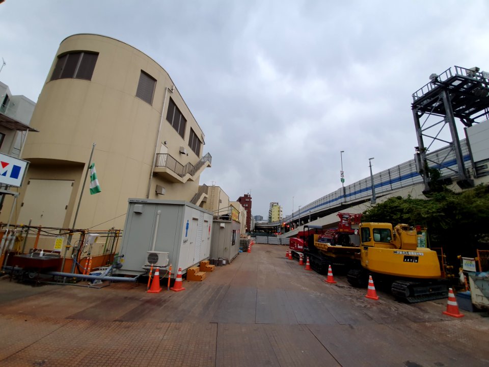 Construction on Shibuya River in Shirokane