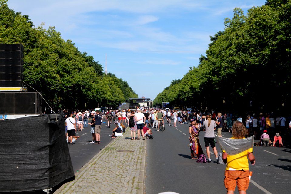 Conspiracy theorist protest Berlin Straße des 17 Juni 2020-08-01 23