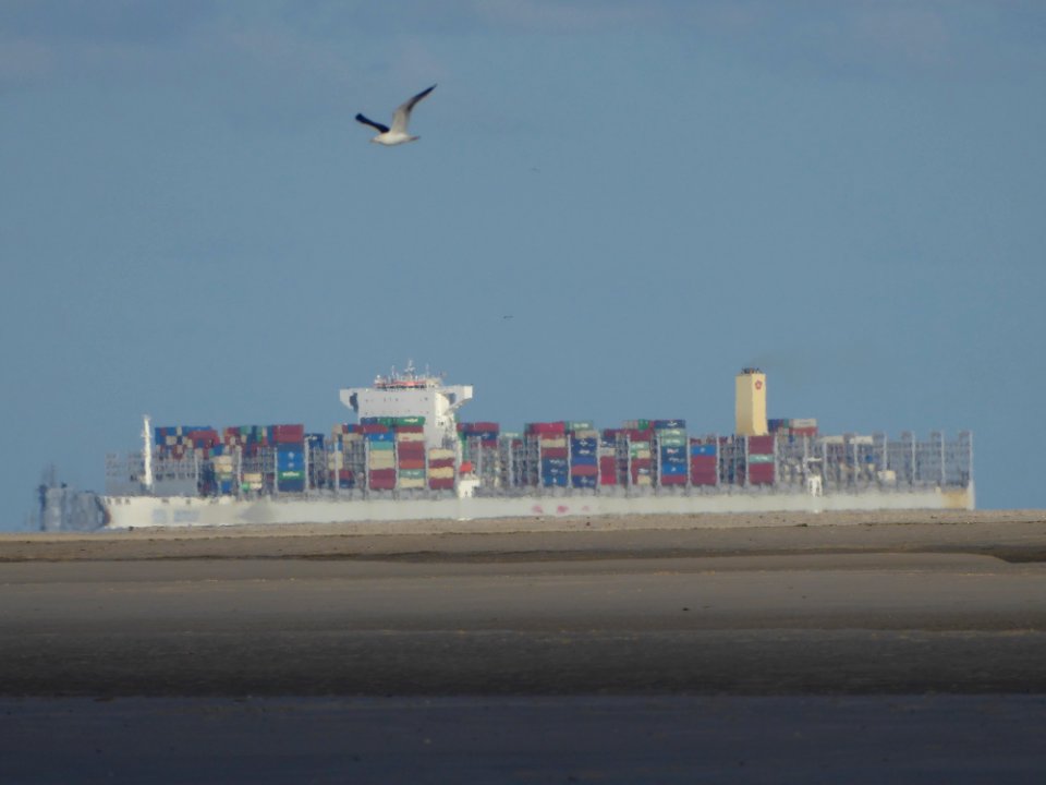 Containerschiff OOCL Germany bei Wangerooge
