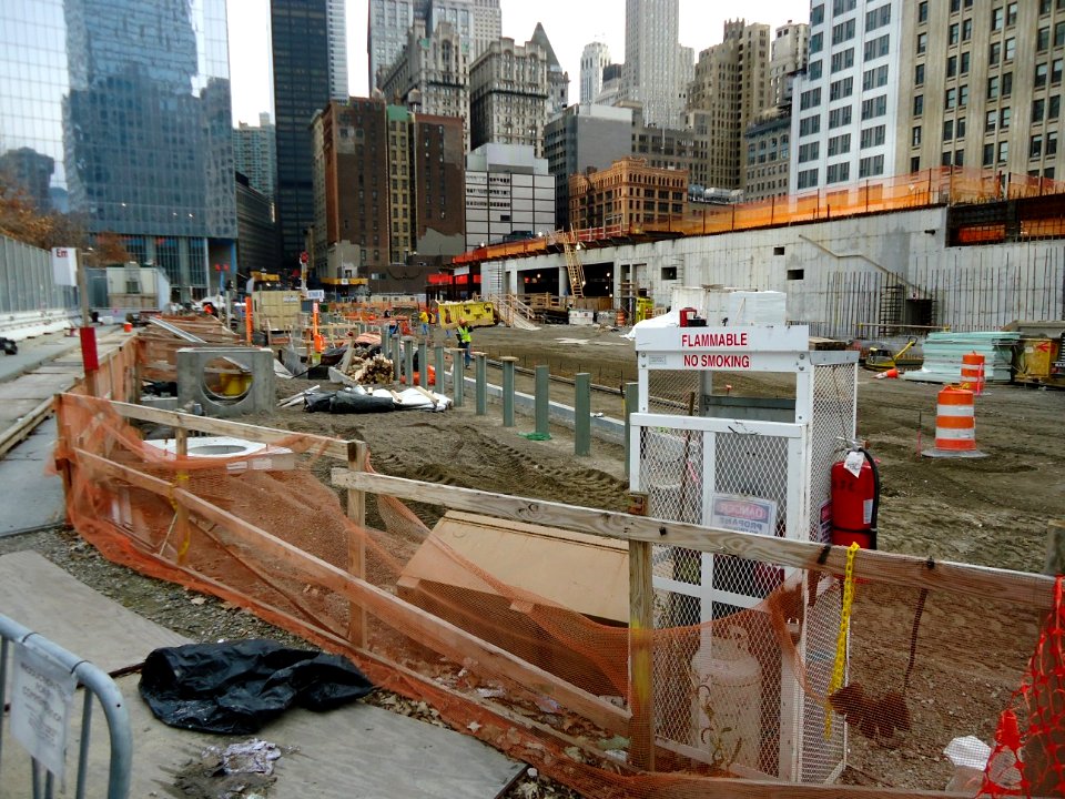 Construction site near 911 Memorial in New York City