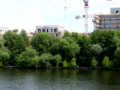 Construction site Daumstraße from Spandauer-See-Brücke 2019-07-04 08