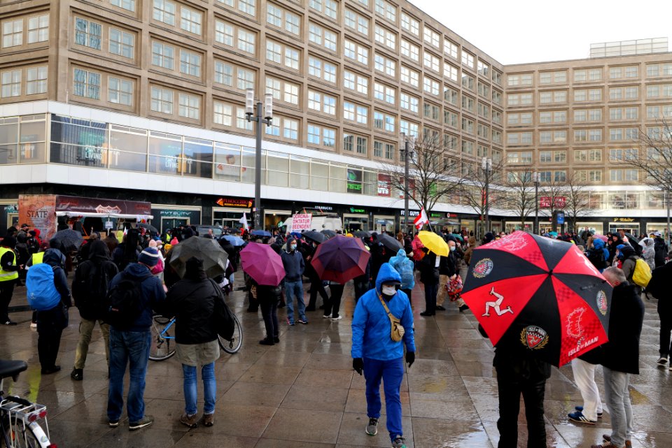 Conspiracist protest Berlin Alexanderplatz 2021-03-13 17