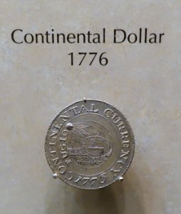Continental Dollar, 1776, pewter - National Museum of American History - DSC00243