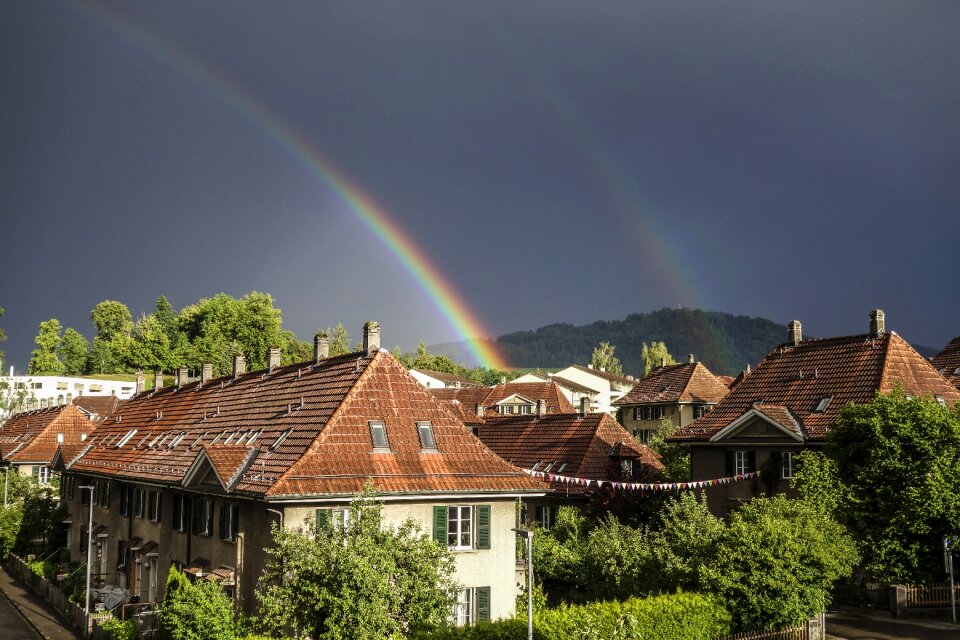 Clouds colorful rain