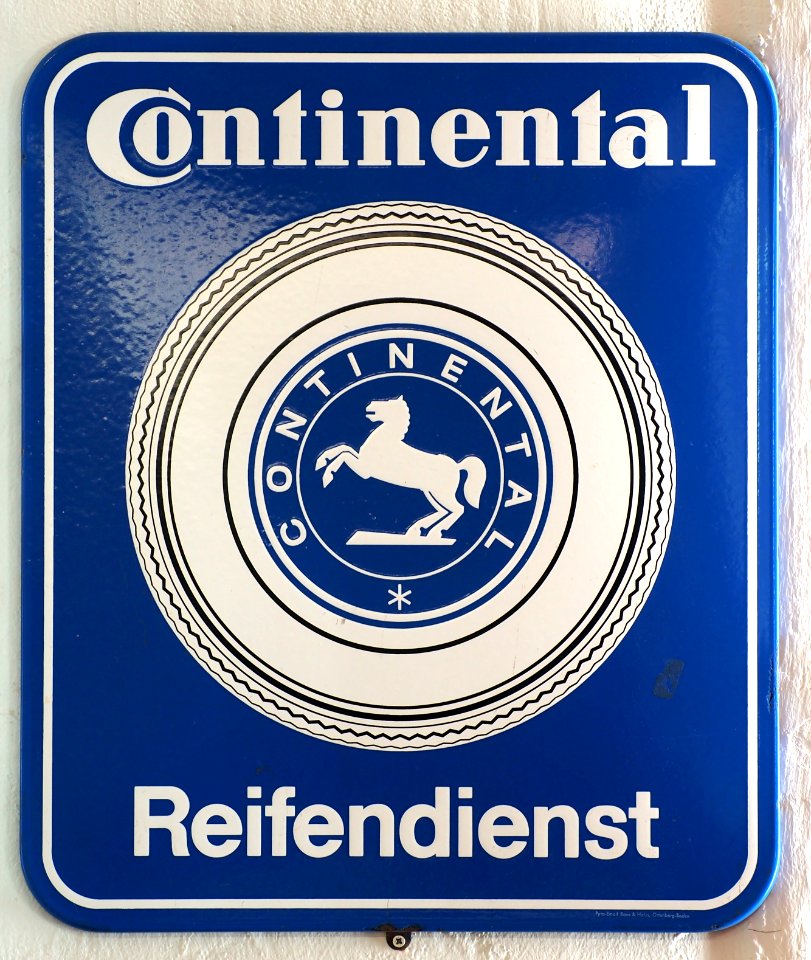 Continental Reifendienst Emaille Werbeschild