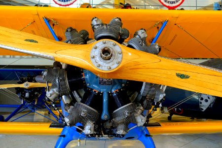 Continental R-670-5 radial engine, 220 hp - Continental Motors Corp'n Aircraft Engine - Boeing PT-17 Stearman - Collings Foundation - Massachusetts - DSC06805