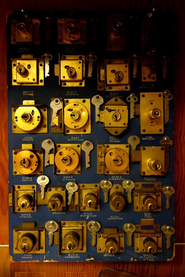 Corbin Cabinet Lock Co, locks and keys - New Britain Industrial Museum - DSC09793
