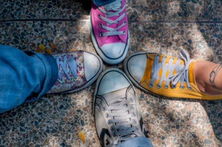Converse shoes in various colors