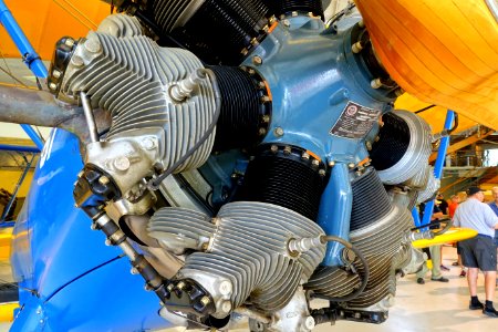 Continental R-670-5 radial engine, 220 hp - Continental Motors Corp'n Aircraft Engine - Boeing PT-17 Stearman - Collings Foundation - Massachusetts - DSC06807