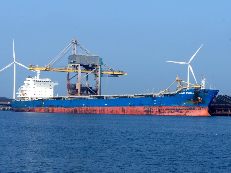 Conti Spinell IMO 9473341, Callsign A8YX2 at IJmuiden, Port of Amsterdam, pic1
