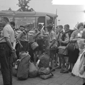 Contingent Padvinders naar Jamboree in Griekenland vertrokken, Bestanddeelnr 915-3769