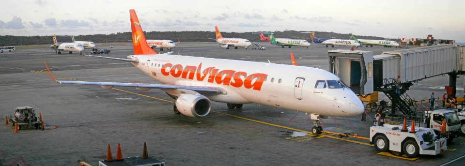 Conviasa plane in Maiquetia Airport