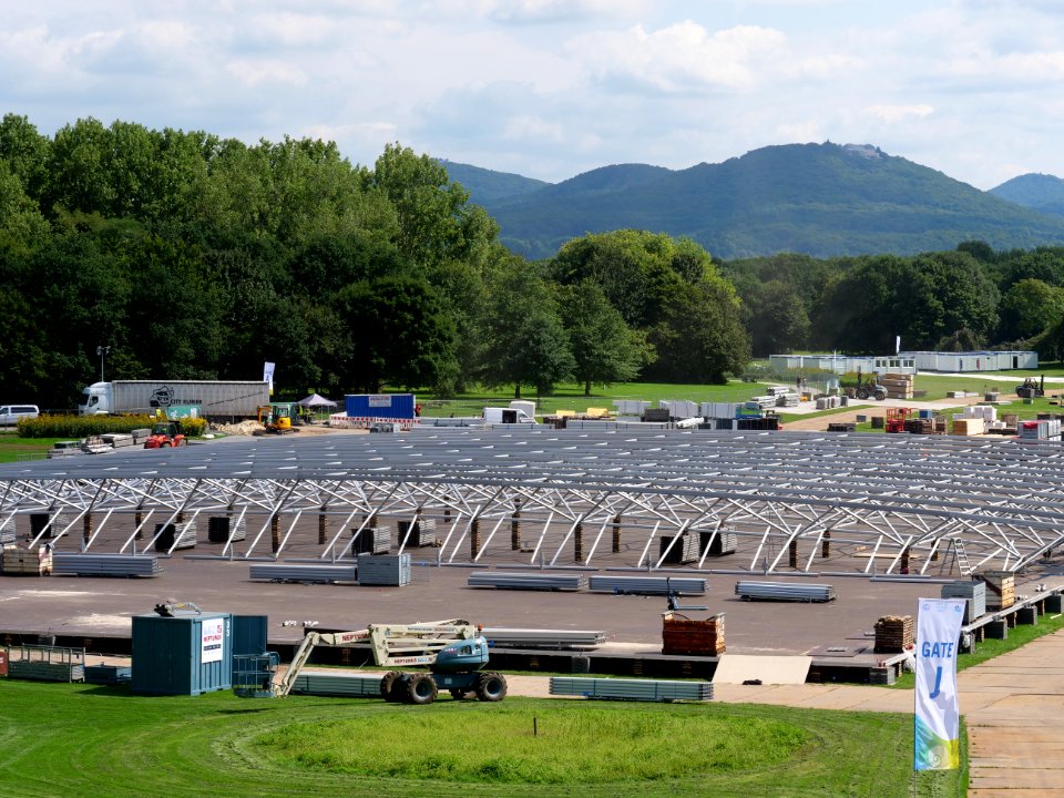 COP23 buildup at the Rheinaue 14
