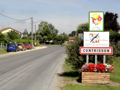Contrisson (Meuse) city limit sign