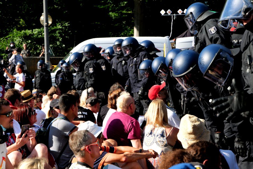 Conspiracy theorist protest Berlin Straße des 17 Juni 2020-08-01 48