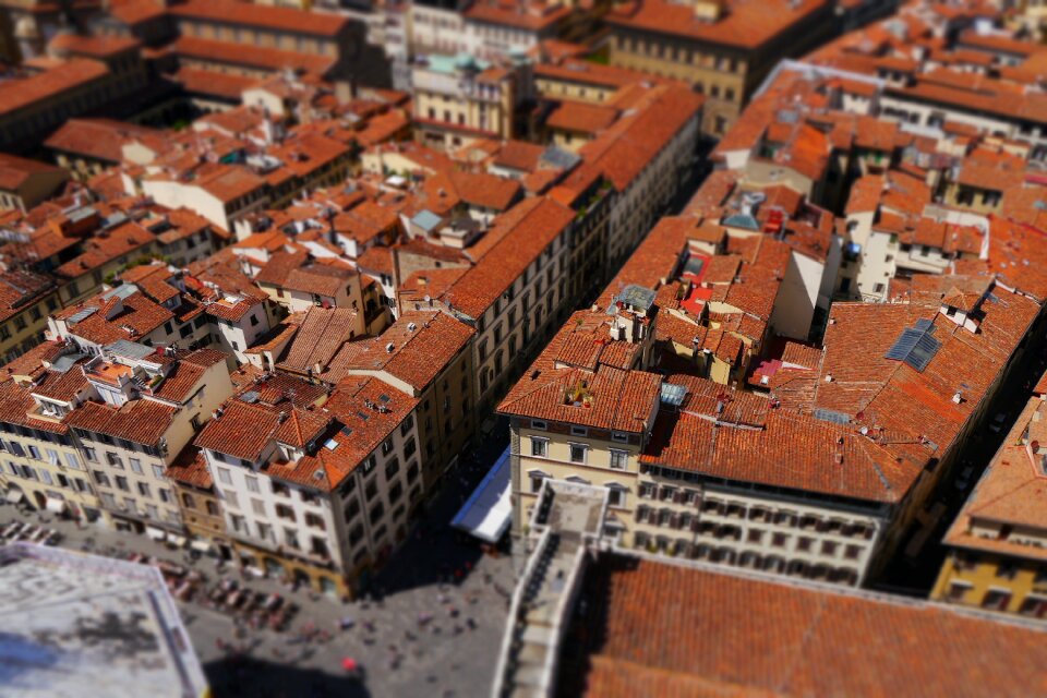 Crowded architecture urban
