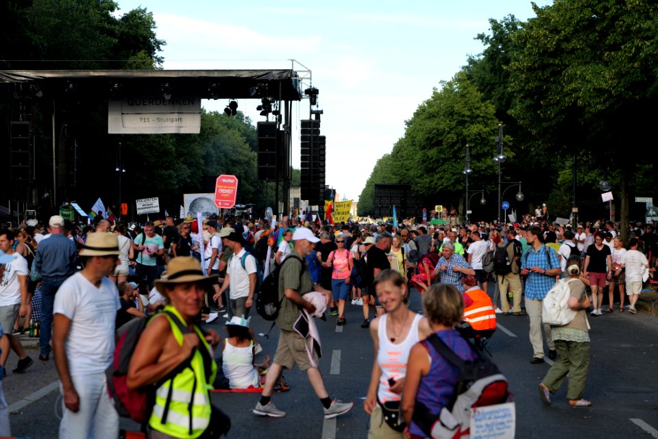Conspiracy theorist protest Berlin Straße des 17 Juni 2020-08-01 80