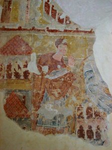 Coombes church, wall painting 1