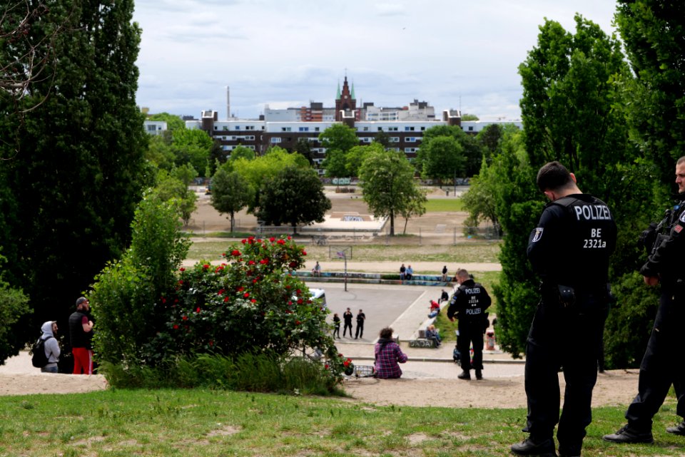 Conspiracy theorist protest Mauerpark Berlin 2020-05-30 09