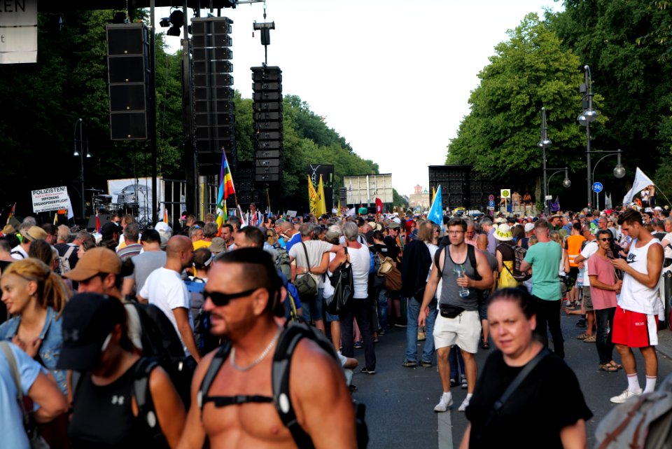 Conspiracy theorist protest Berlin Straße des 17 Juni 2020-08-01 84