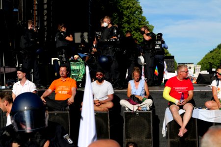Conspiracy theorist protest Berlin Straße des 17 Juni 2020-08-01 66