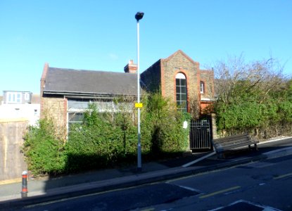 Coombe Road Primary School, junction of Coombe Road and Milner Road, Brighton (February 2014)