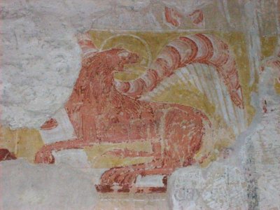 Coombes church, wall painting 4