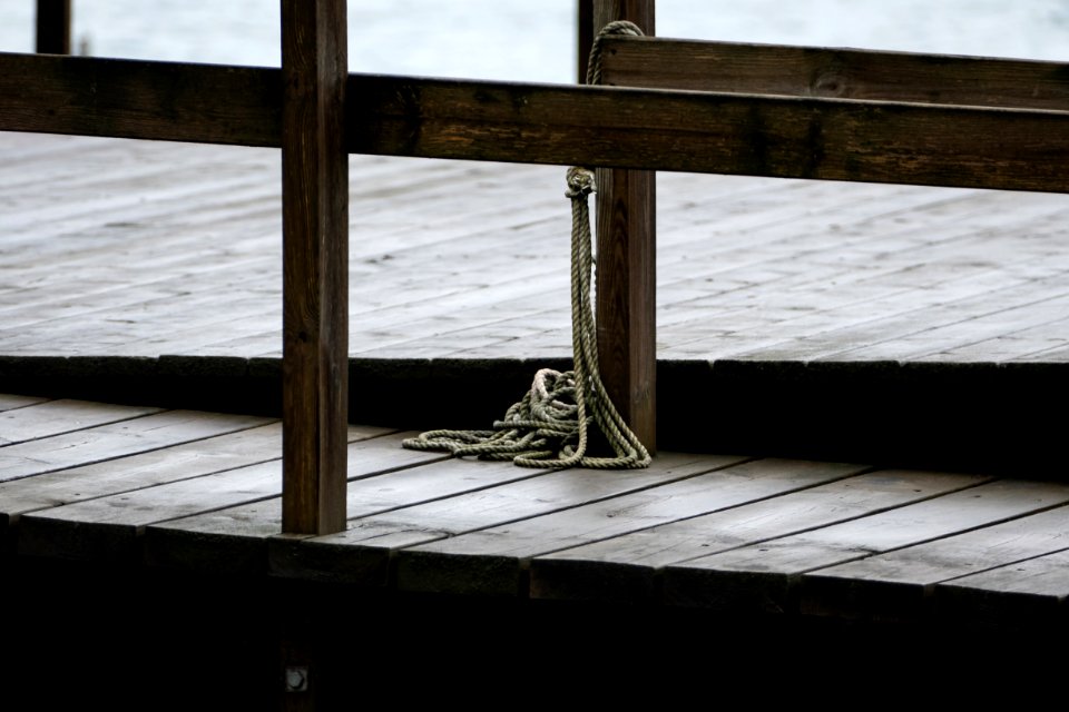 Deck and rope outside Holma marina club house 2