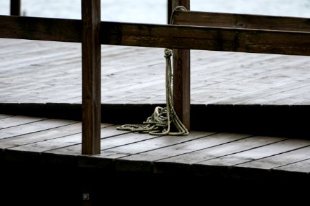 Deck and rope outside Holma marina club house 2 photo