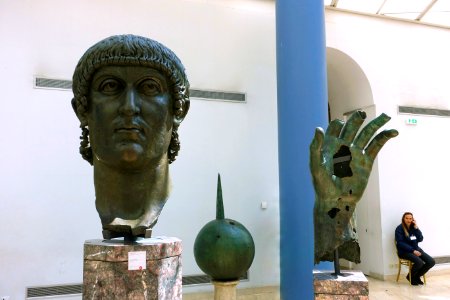 Constantine, Roman, age of Constantine, probably 330-337 AD, gilded bronze - Musei Capitolini - Rome, Italy - DSC05875