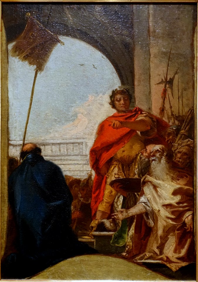 Constantine as victor over Lecinius and protector of the church, Giovanni Domenico Tiepolo, 1751 - Mainfränkisches Museum - Würzburg, Germany - DSC04573