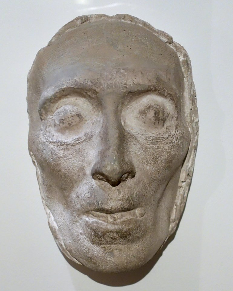 Death mask of Levi Herzfeld, probably by Constantin Uhde, Braunschweig, 1884 AD, plaster - Braunschweigisches Landesmuseum - DSC04652