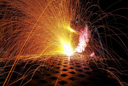 Sparks colorful construction photo