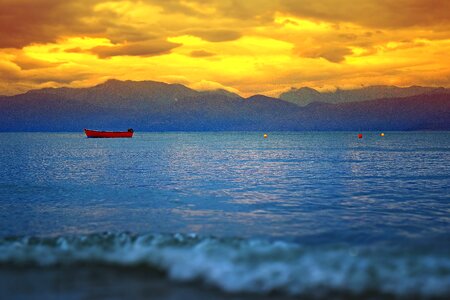 Sea evening corfu