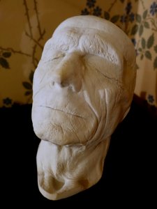 Death mask of an unknown man, c. 1900, plaster - O. Henry Museum - Austin, Texas - DSC09253