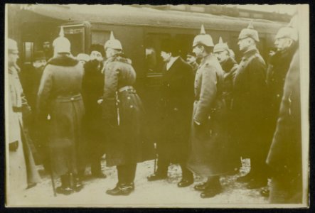 De vredesonderhandelingen in Brest-Litowsk. Aankomst van de Russische gedelegeer, Bestanddeelnr 158-0785