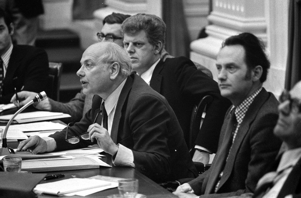 Debat belastingverlaging Tweede Kamer vlnr Duisenberg, Den Uyl en Boersma, Bestanddeelnr 927-1026