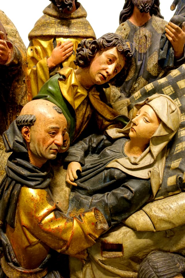 Death of Mary, probably Nuremberg, c. 1490, detail - Mainfränkisches Museum - Würzburg, Germany - DSC05094