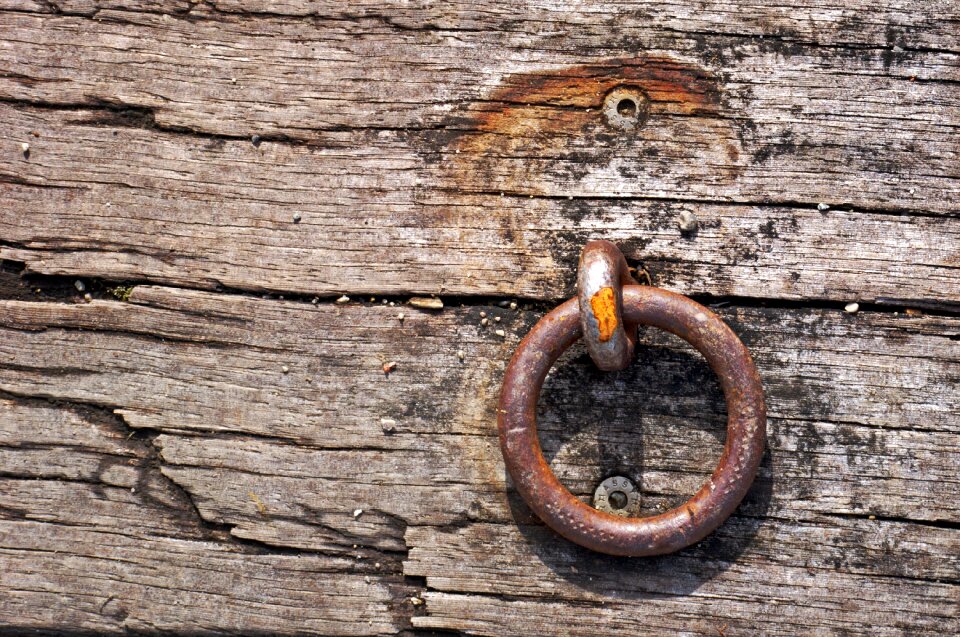 Fix metal ring wood
